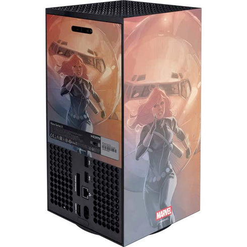 Marvel Black Widow Running XBox Series X Digital Edition Console Skin